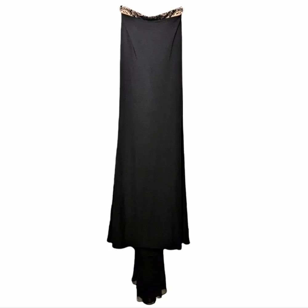 XSCAPE Beaded Waist Maxi Skirt with Train 0 - Picture 2 of 10